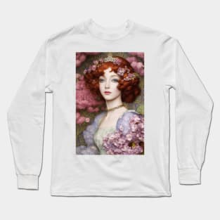 Lady Cherry Blossom Long Sleeve T-Shirt